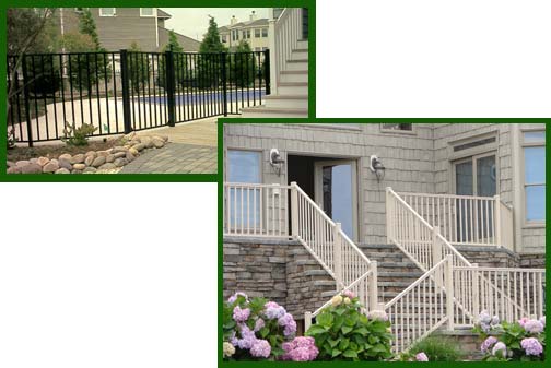 aluminum pool fence and railing